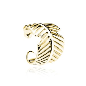 Cercel ear cuff din argint placat cu aur galben model frunza DiAmanti Z1882UG-DIA (Argint 925‰ 1,8 g.)